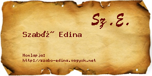 Szabó Edina névjegykártya
