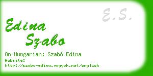 edina szabo business card